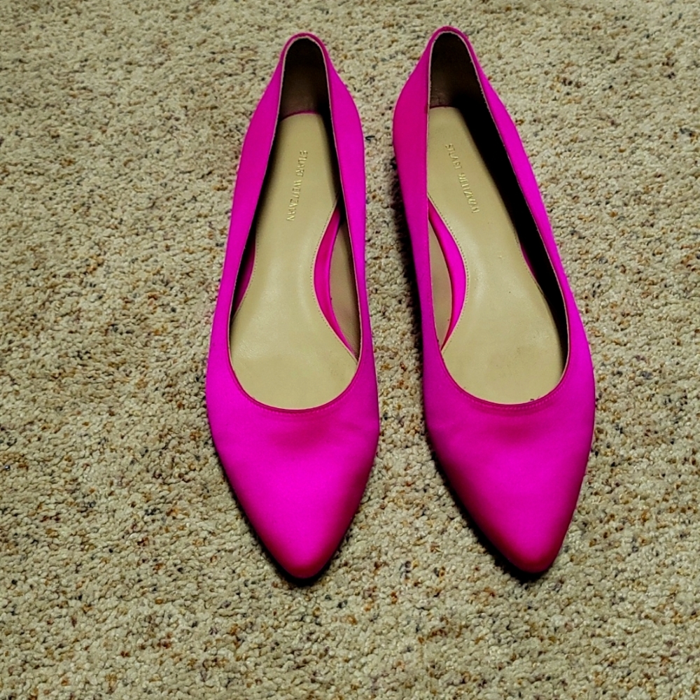 Stuart Weitzman pink ballerina flats